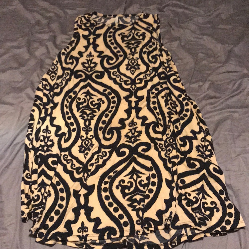 Tan and black printed dress